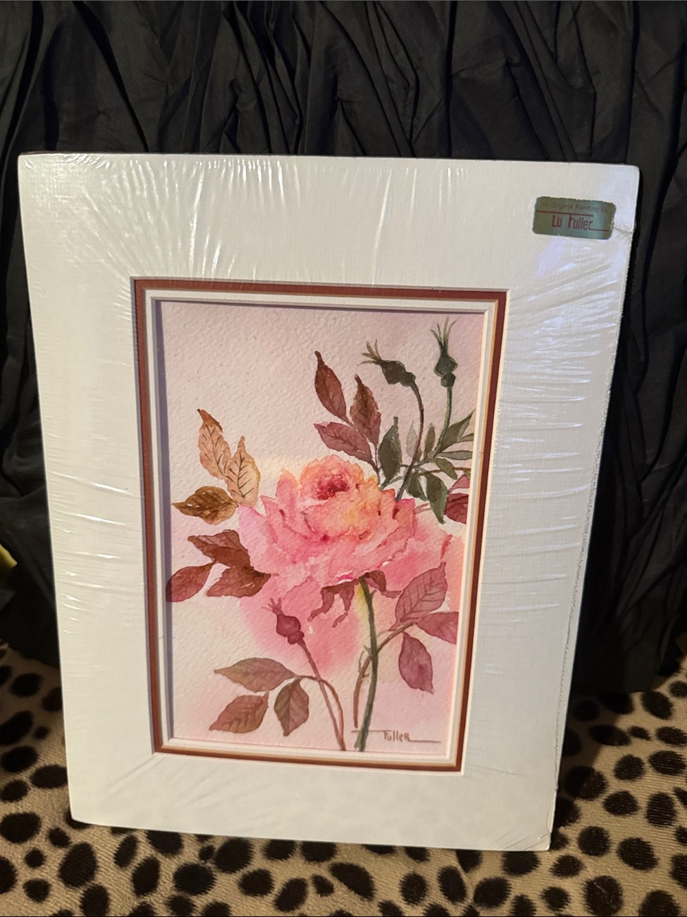 In the  Pink Original Watercolor Wall Art Print by Lu Fuller